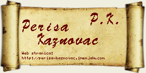 Periša Kaznovac vizit kartica